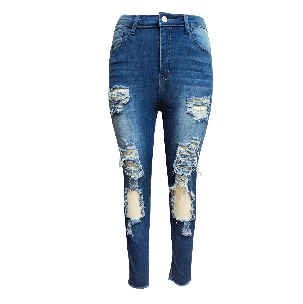 Street Style Sexy Ripped Jeans For Women