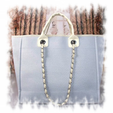 Canvas Handbag Fashion Shopping Bag Simple Embroidery Shoulder Bag—1