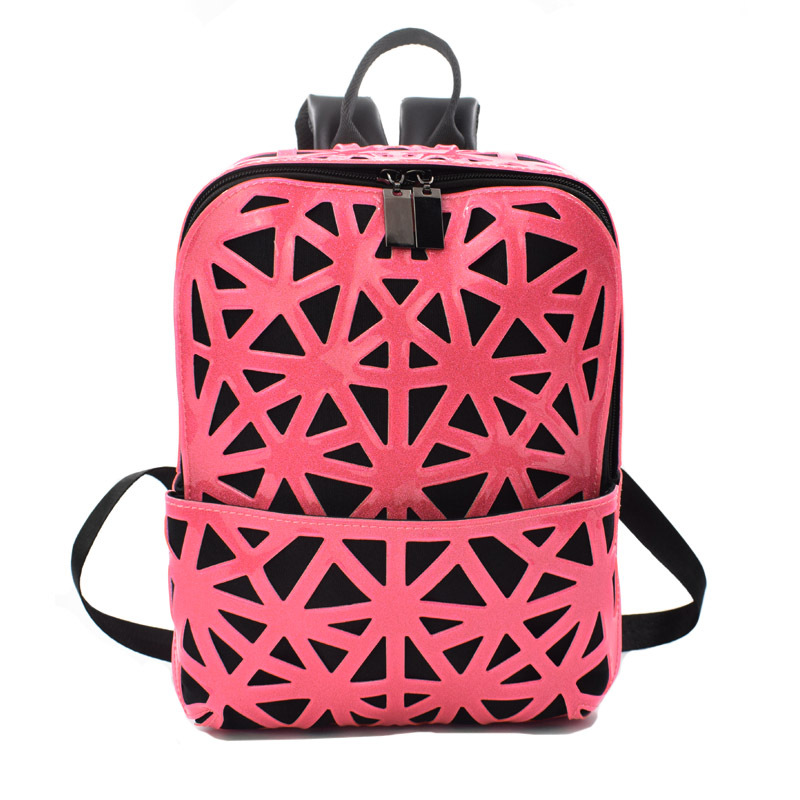 Geometric Diamond Backpack Ladies Hollow Geometric Backpack - Image 7