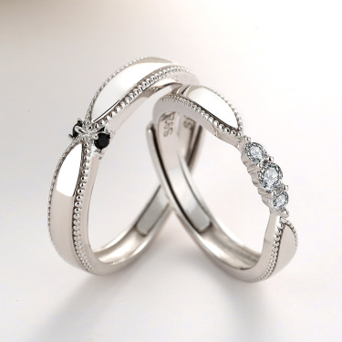 Korean Silver Angel lovers ring marriage engagement silver men and women  ring manufacturer—3
