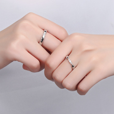Korean Silver Angel lovers ring marriage engagement silver men and women  ring manufacturer—4