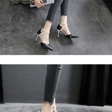 Spring And Autumn New Pointed Toe Stiletto High Heels Small Size—3