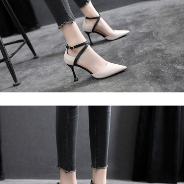 Spring And Autumn New Pointed Toe Stiletto High Heels Small Size—4