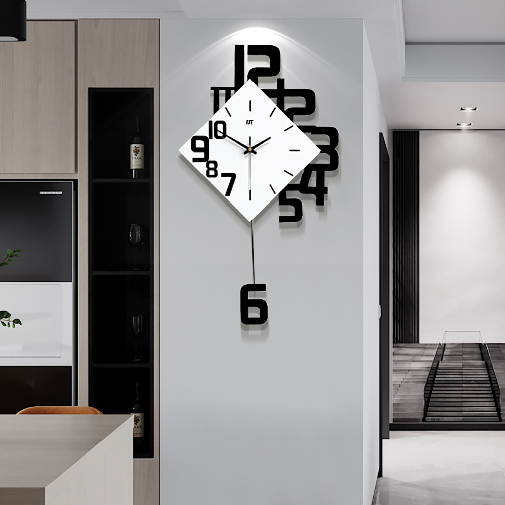 Personalized Digital Clock Fashion Wall Clock Wooden Creative Decorative Wall Watch