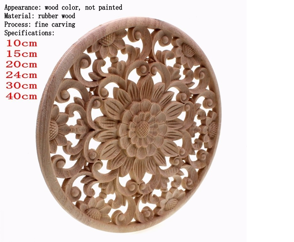 European Classical Rubber Wood Carving Decoration