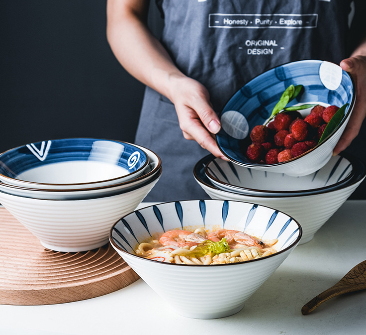 Creative Japanese Ceramic Salad Bowl Home Large CJdropshipping