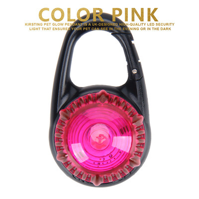 This LED light-up collar pendant is a small, battery-operated device that can be attached to a dog's collar or harness. It emits a bright and visible light that helps increase the dog's visibility during nighttime walks or in low-light conditions.