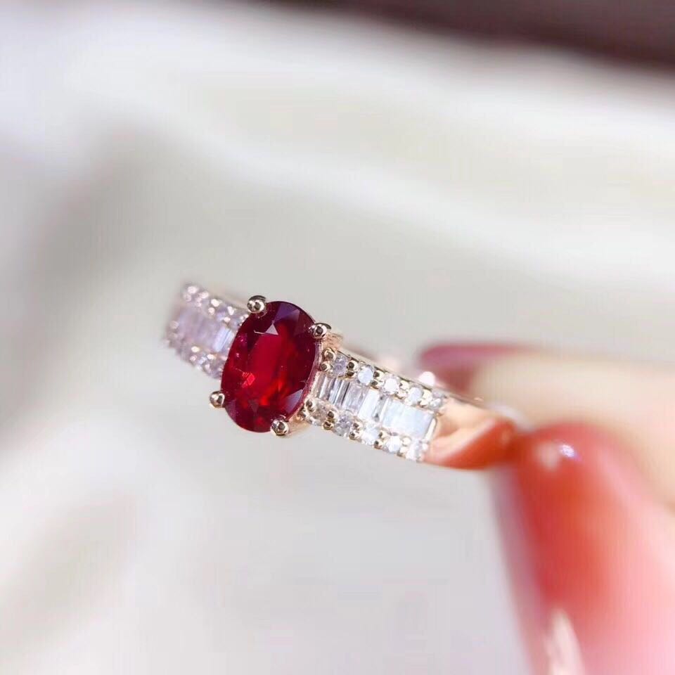 Red crystal ring