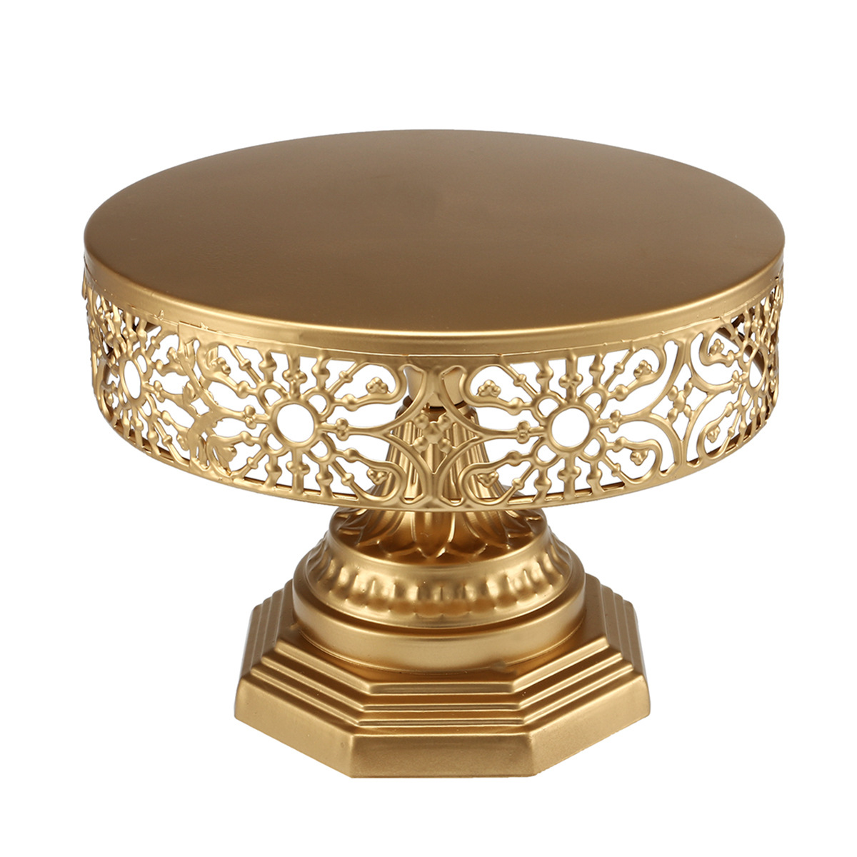 2019 New Gold Wedding Cake Stand Round Metal Party Display Pedestal
