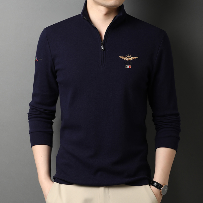 Stand-up Collar Polo Shirt