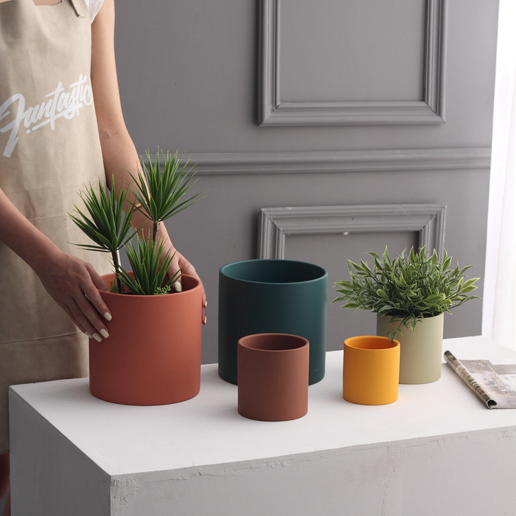 Nordic Industrial Style Colorful Ceramic Succulent Planter