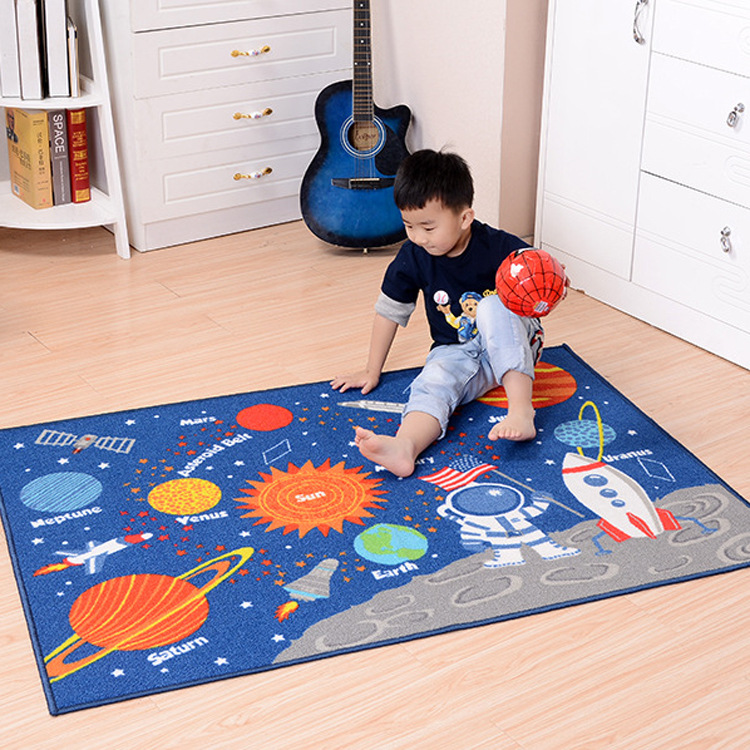 Outer Space Kids Rug Cute Kids Room Carpet CJdropshipping