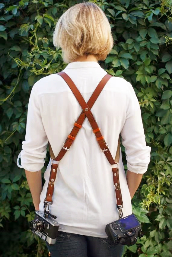 Leather Dual Camera Strap