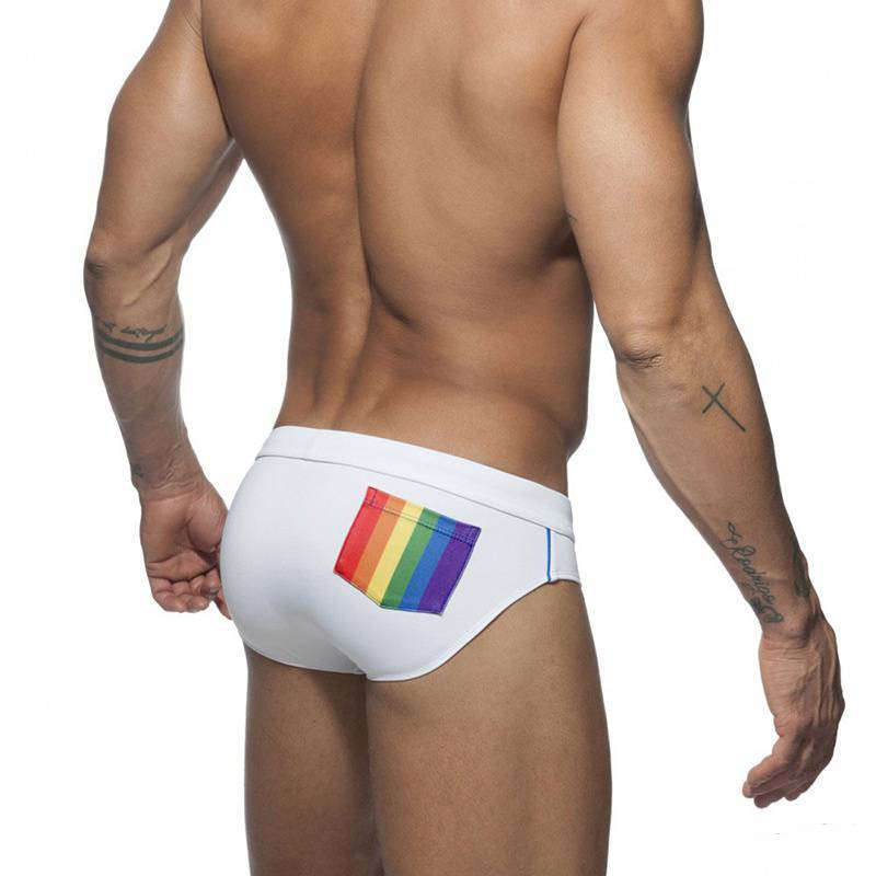 Rainbow Pocket Swim Briefs Sexy Aggressive Low Waisted Men Cjdropshipping