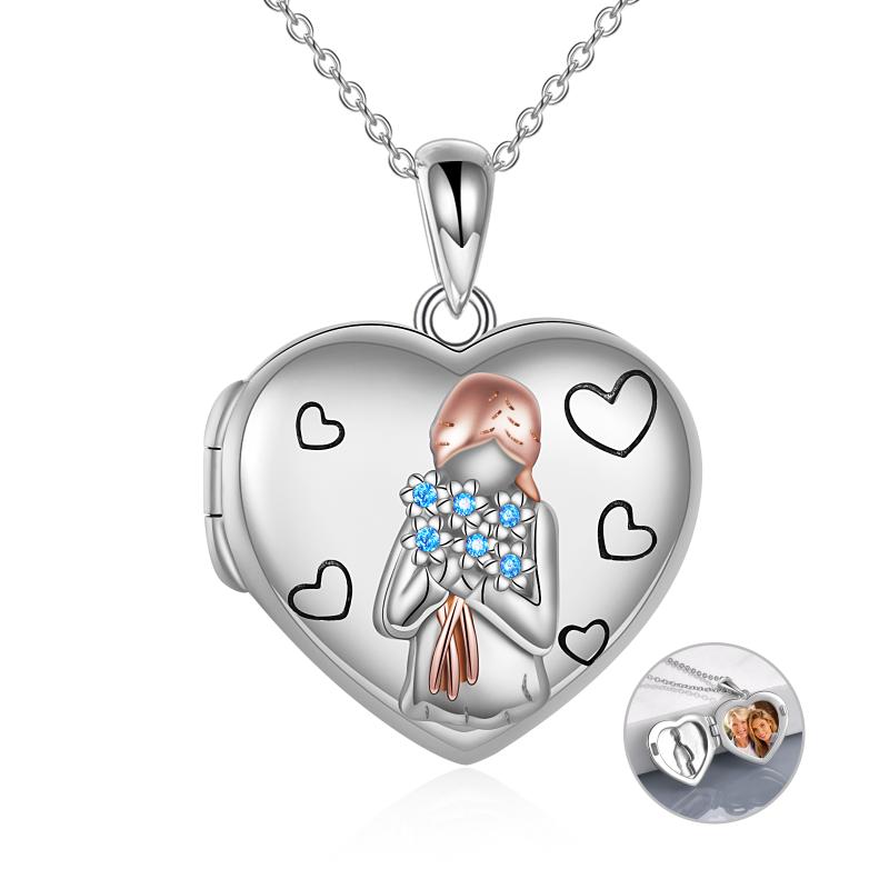 silver memory locket