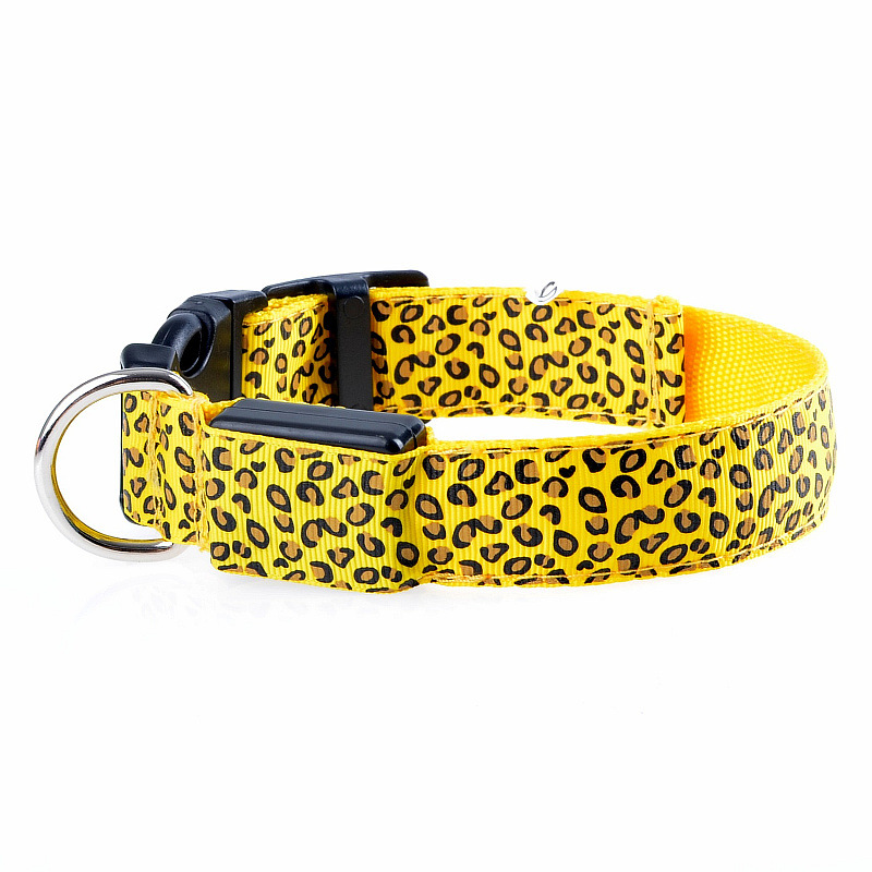 Yellow LED Dog Collar Safety