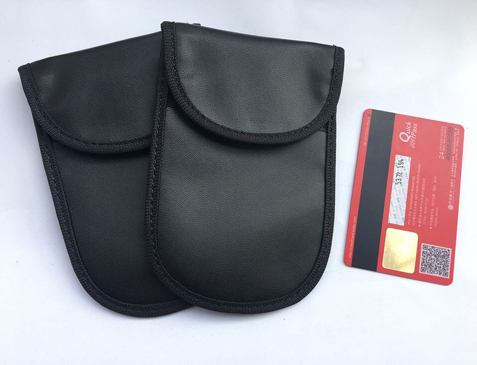 Car Keyless Home Storage Bags Organization Phone Car Key Keyless Entry Fob Signal Guard Blocker Black Faraday Bag                (1)