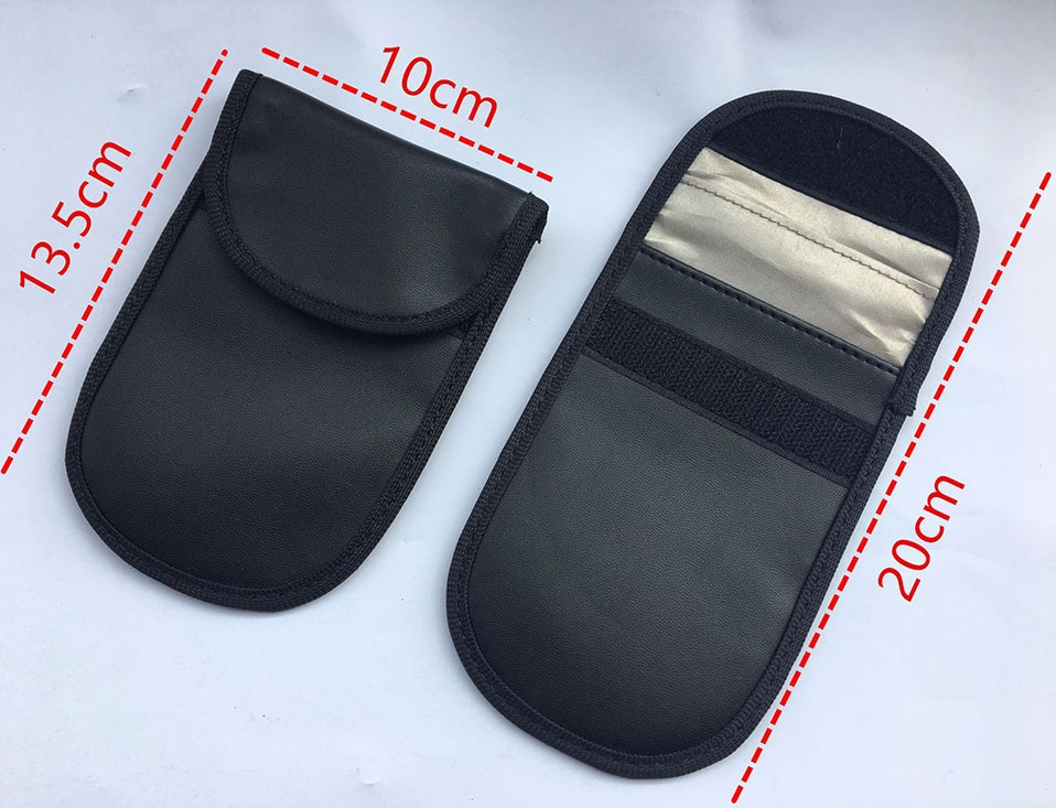 Car Keyless Home Storage Bags Organization Phone Car Key Keyless Entry Fob Signal Guard Blocker Black Faraday Bag                (2)