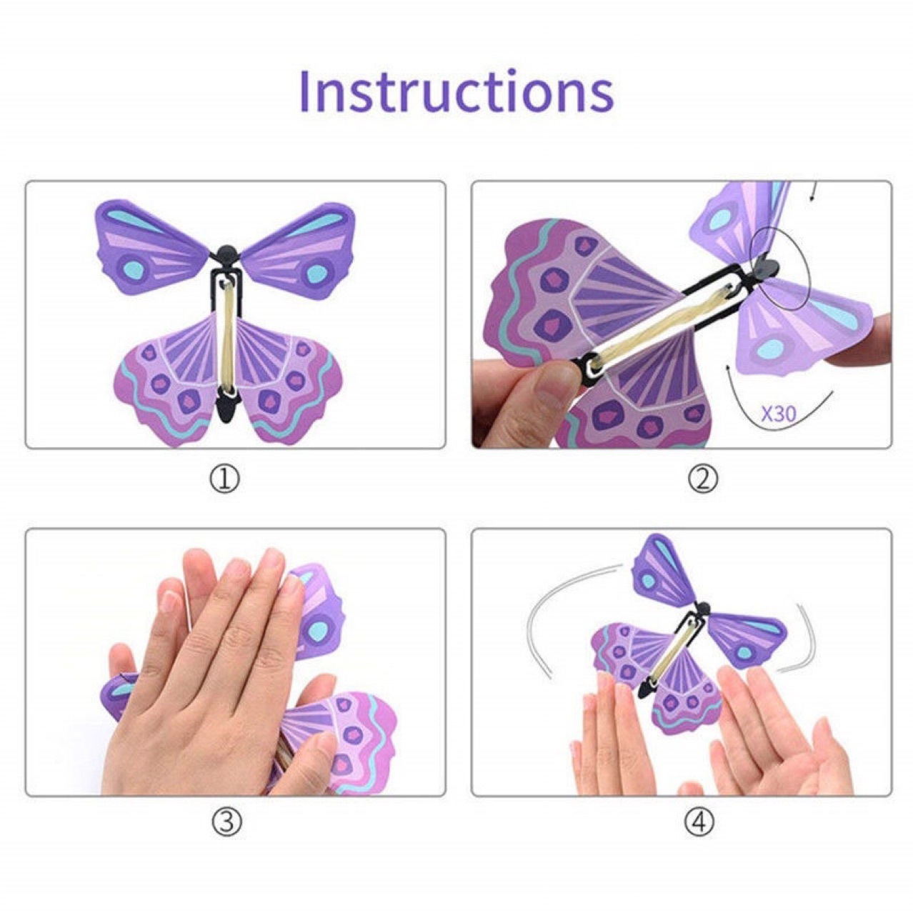 Летающая бабочка из бумаги
