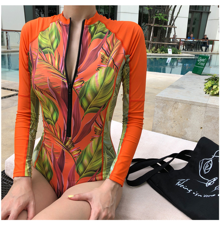 One-Piece Long-Sleeved Swimsuit