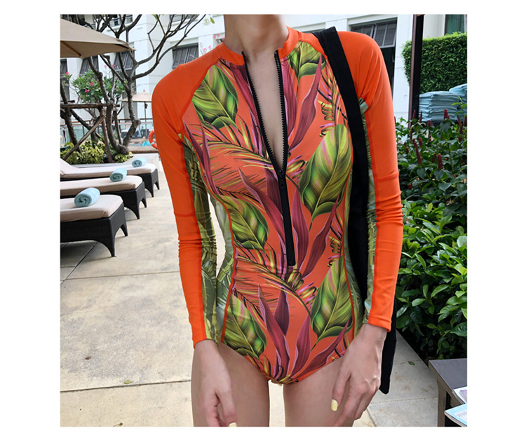 One-Piece Long-Sleeved Swimsuit