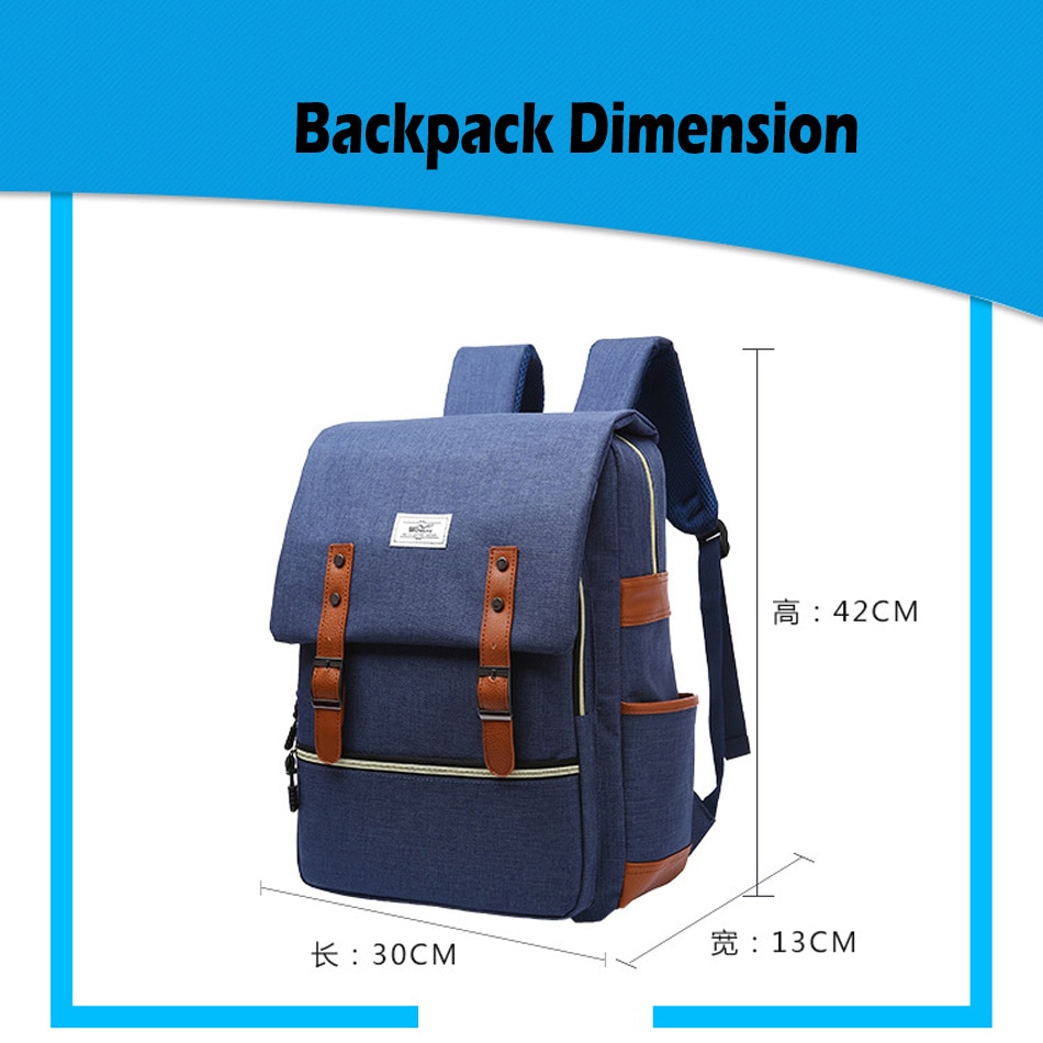 2018 Vintage Men Women Canvas Backpacks School Bags for Teenager Boys Girls Laptop Backpack with USB Charging Fashion Travel Bag (3)
