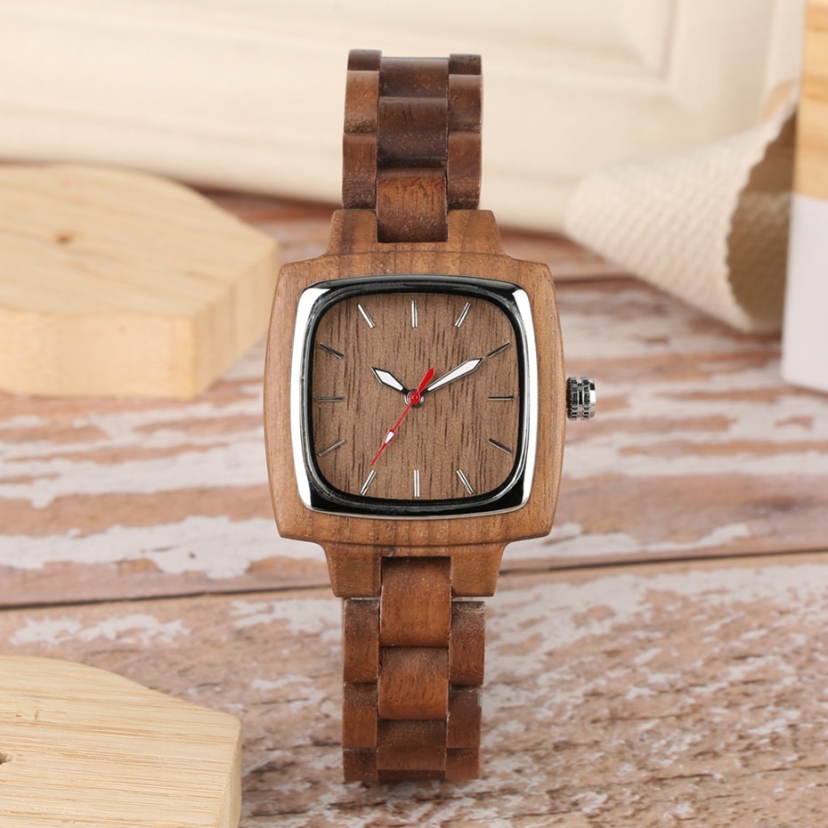 Unique Walnut Wooden Watches for Lovers Couple Men Watch Women Woody Band Reloj Hombre 2019 Clock Male Hours Top Souvenir Gifts 2019 2020 2021 2022 2023 2024 (7)