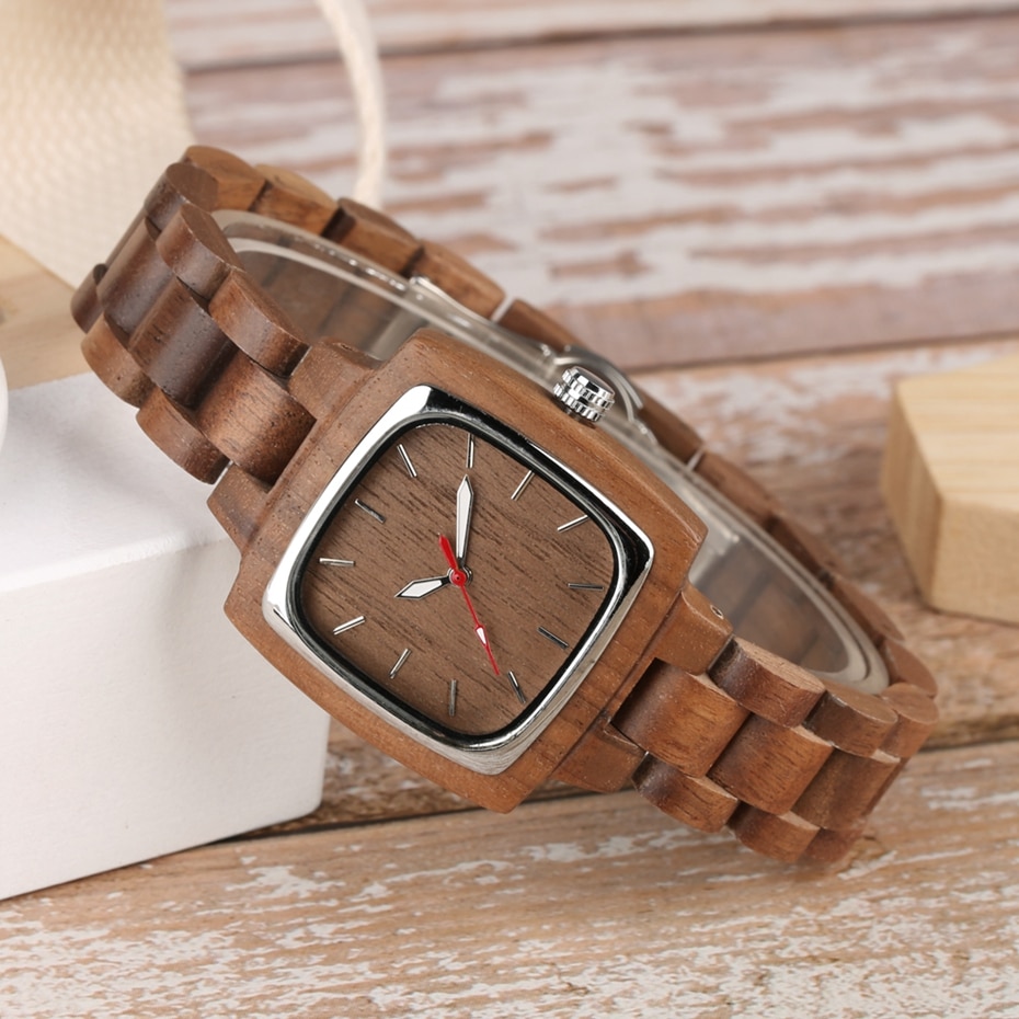 Unique Walnut Wooden Watches for Lovers Couple Men Watch Women Woody Band Reloj Hombre 2019 Clock Male Hours Top Souvenir Gifts 2019 2020 2021 2022 2023 2024 (9)