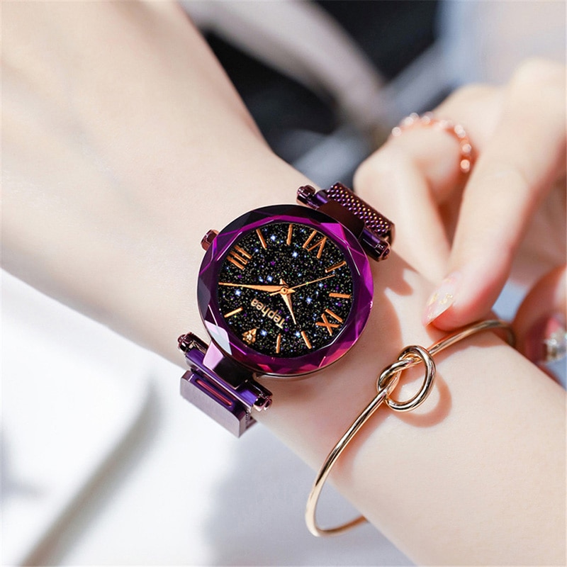 Luxury Women Watches Magnetic Starry Sky Female Clock Quartz Wristwatch Fashion Ladies Wrist Watch reloj mujer relogio feminino (11)