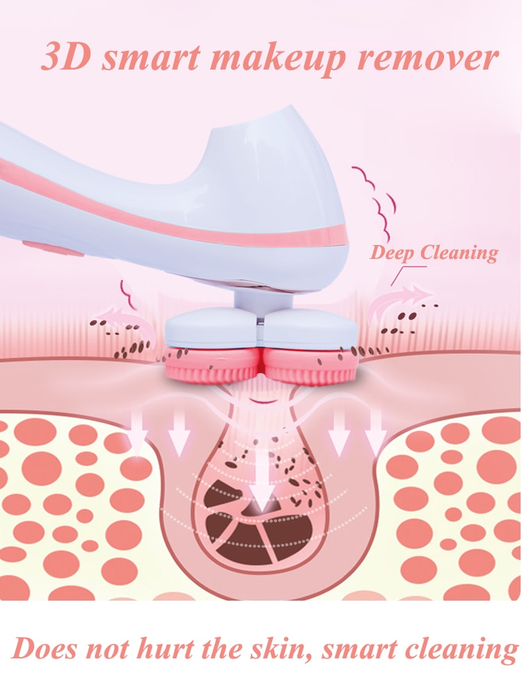 Pore cleaning electric face washer