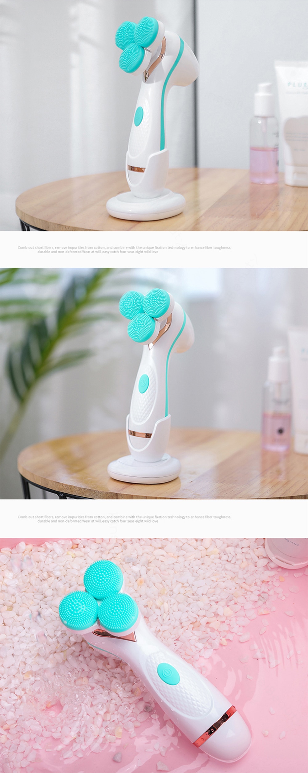 Pore cleaning electric face washer