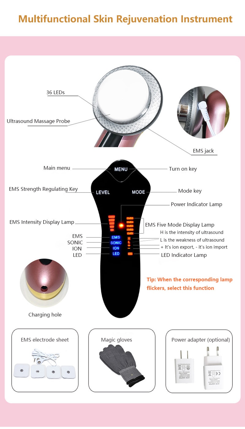 6-in-1 Ultrasound EMS Slimming & LED Therapy