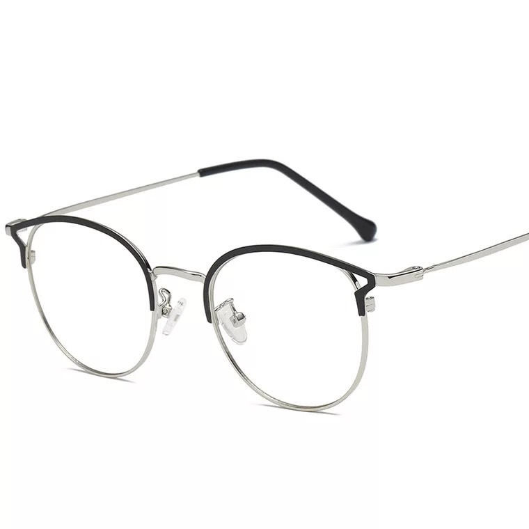 新款复古金属眼镜框平光镜 防蓝光眼镜 开球可配近视镜猫耳朵镜框