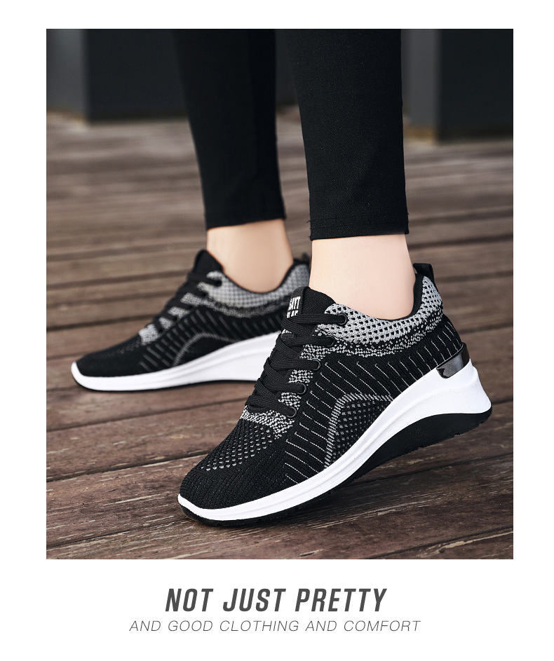 Women's Inner Heightening Breathable Thick-soled Sneakers