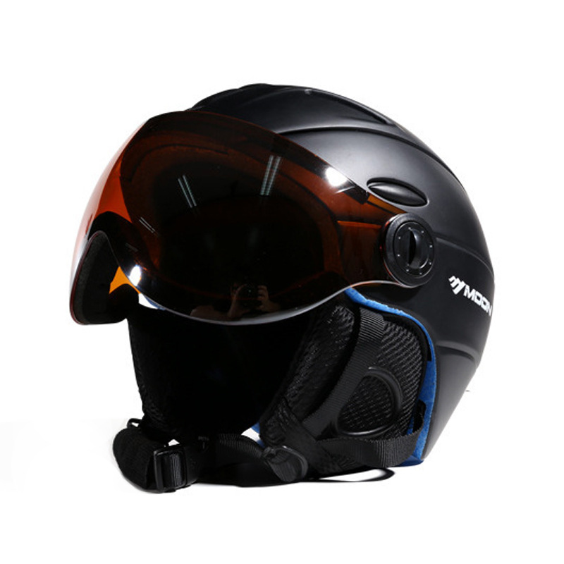 luna滑雪头盔成人安全盔带风镜一体成型男女防护滑雪帽子护具新款