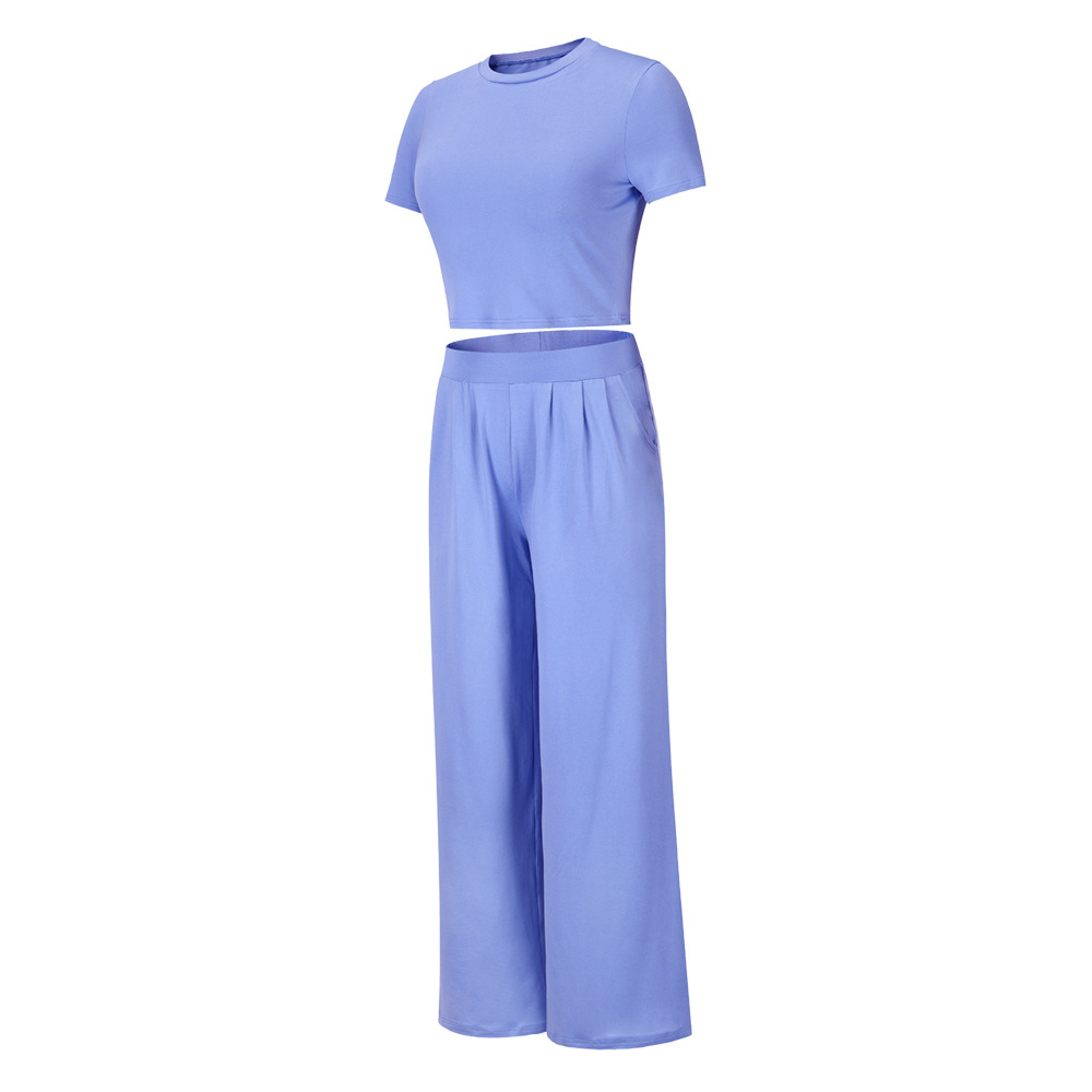 1640312975586 - Short Sleeved T Shirt And Trousers Two Piece Suit Women