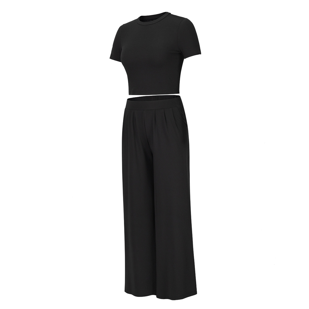 1640312975937 - Short Sleeved T Shirt And Trousers Two Piece Suit Women