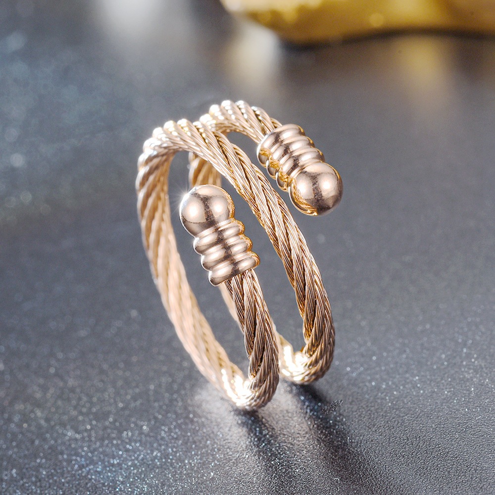 titanium rings, beautifully crafted in rose gold.