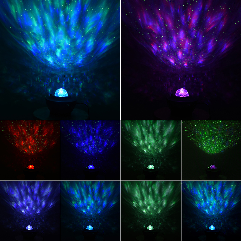 USB LED Star Night Light Music Starry Water Wave LED Projector Light  Bluetooth - Buy Niz