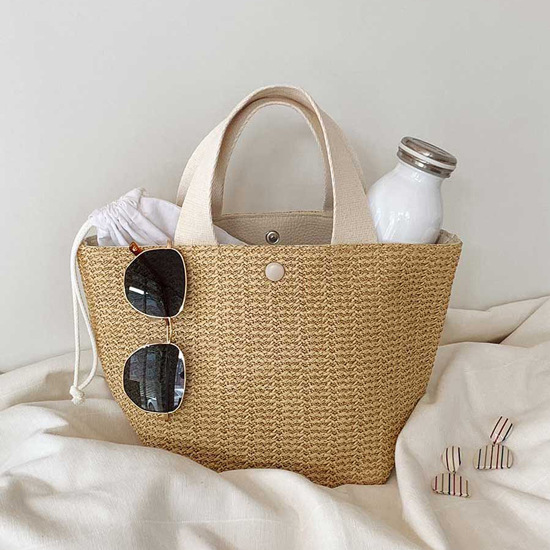 Straw Woven Bucket Bag* – Abby's Luna