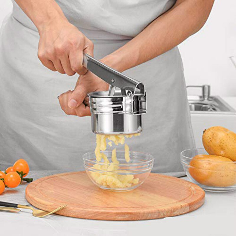 不锈钢马铃薯 - 捣碎器 - 手动 - 榨汁机 - 压榨机 - 压榨土豆 - 婴儿食品 - 机械 - 多功能厨房（1）