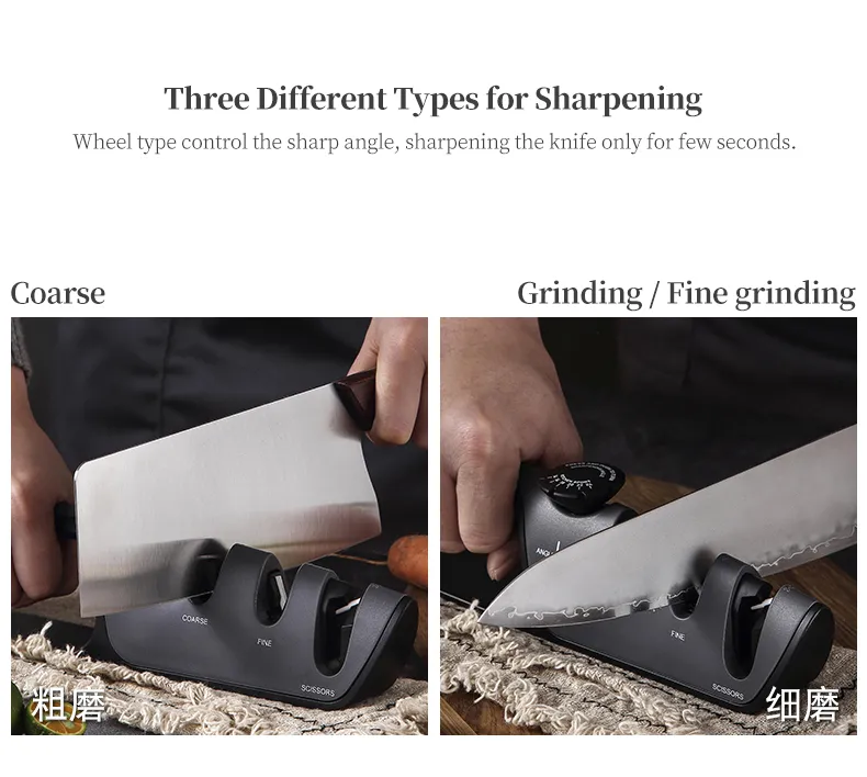 Whole Sale Three Stage Multi-function Tungsten Knives And Scissors Sharpener