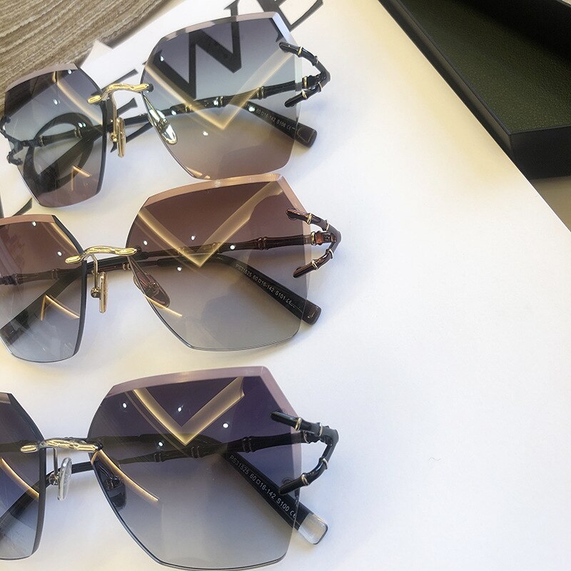 New Rimless Cut Edge Sunglasses For Women