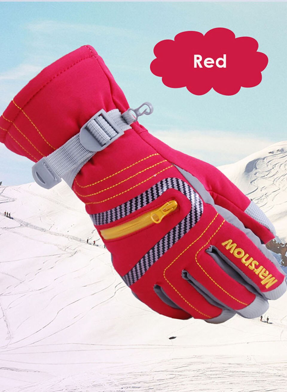 Thick Ski Gloves for Winter Adventures