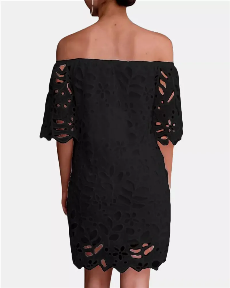 2019 New Arrival Top Selling Summer Women Dresses Lace Off Shoulder Backless Dresses