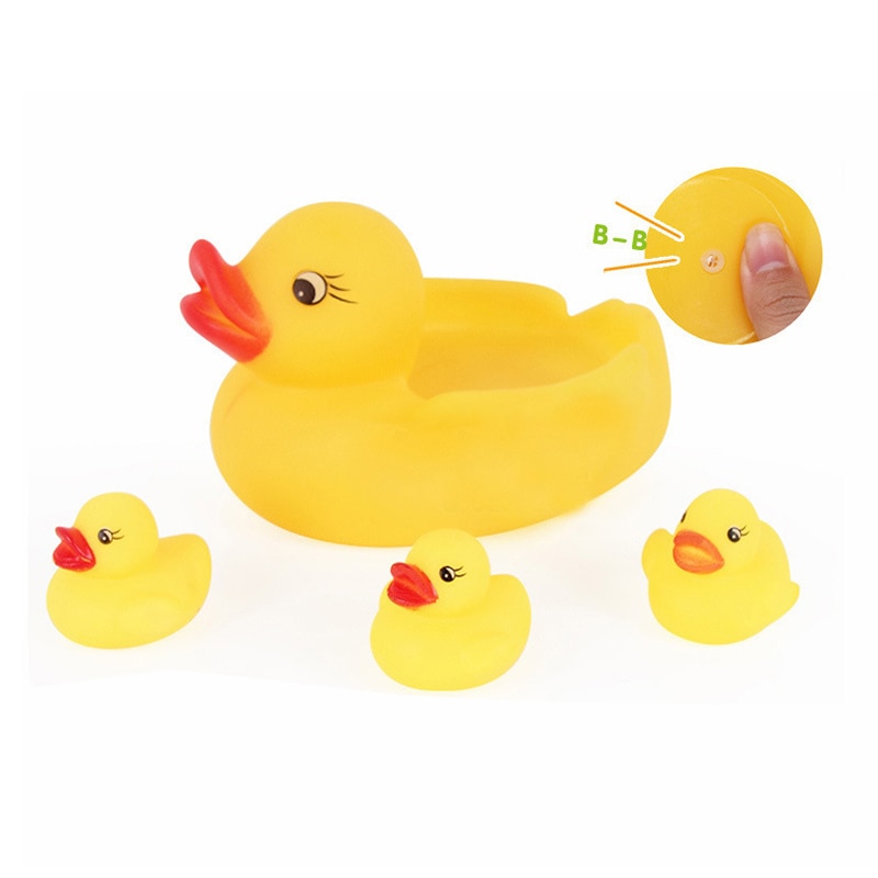 4pcs-lot-Soft-Rubber-Mother-and-Baby-Yellow-Duck-Swimming-Bath-Toys-Children-Water-Play-Squeeze (2)