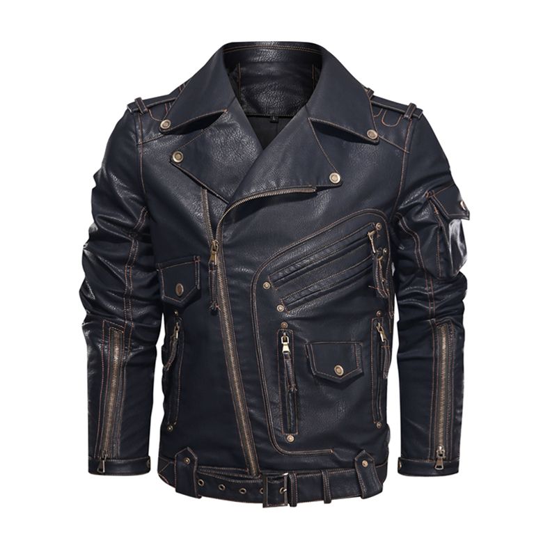 mens pu leather jacket07