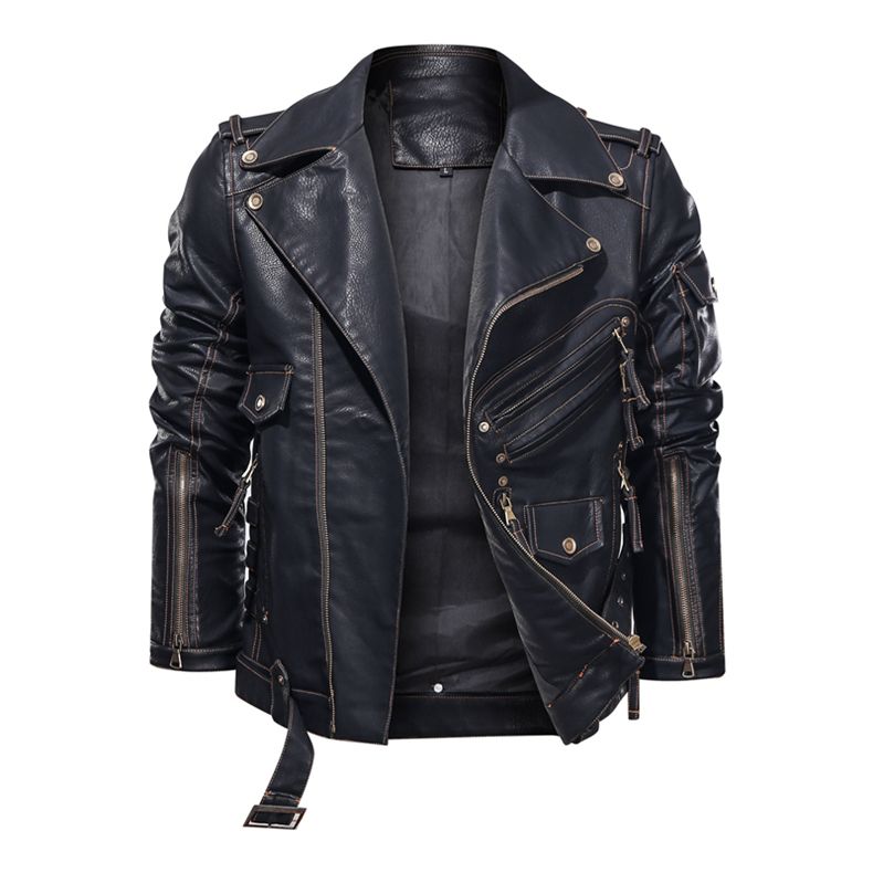 mens pu leather jacket05