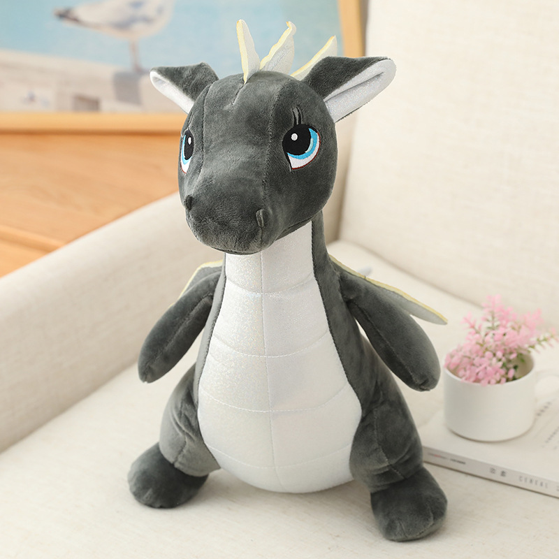 Black Dragon Plushie | Black Dinosaur Plush Toy | Stuffed Animals by Goodlifebean