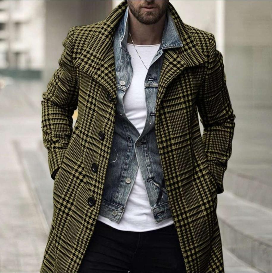 Men's deals plaid overcoats